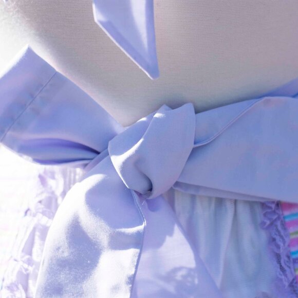 Pastel Sparkle Stripe Handmade 50's Style Pin-up apron - One of a kind! - Picture 6 of 7